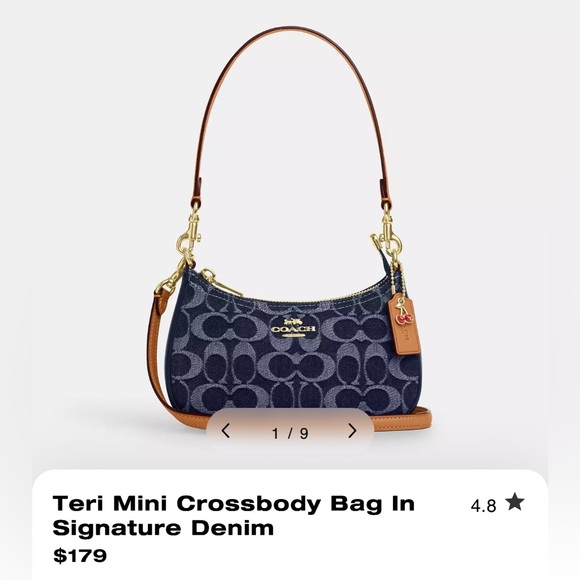 Coach Handbags - Coach Mini Teri in Signature Denim
